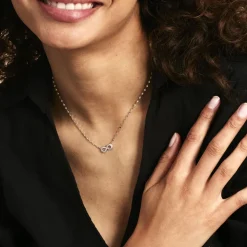 Collier Argent Wine Infini Oxydes De Zirconium