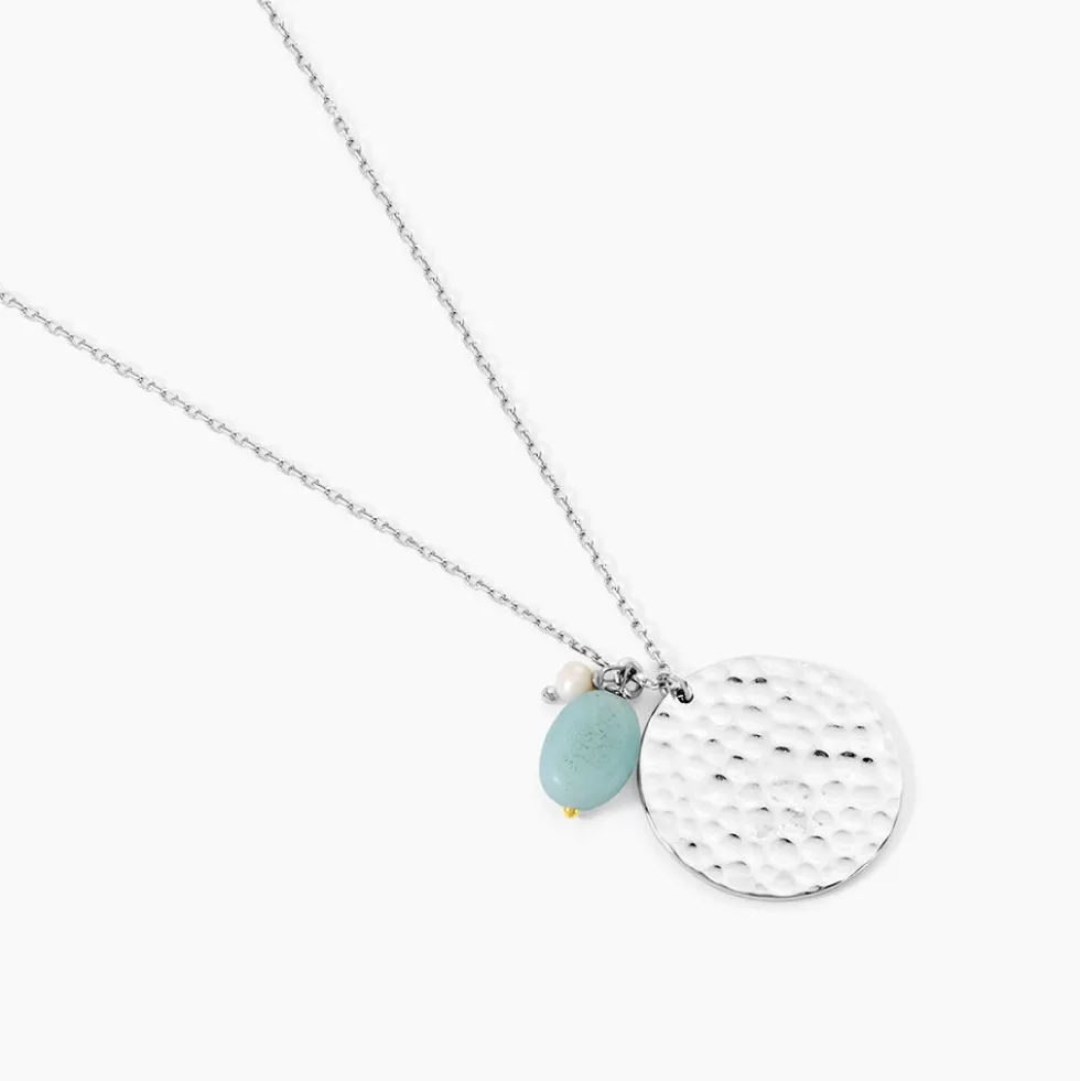 Collier Aroha Argent Blanc Amazonite Perle De Culture