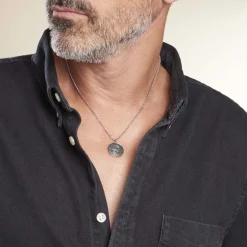 Collier Aryan Acier Blanc