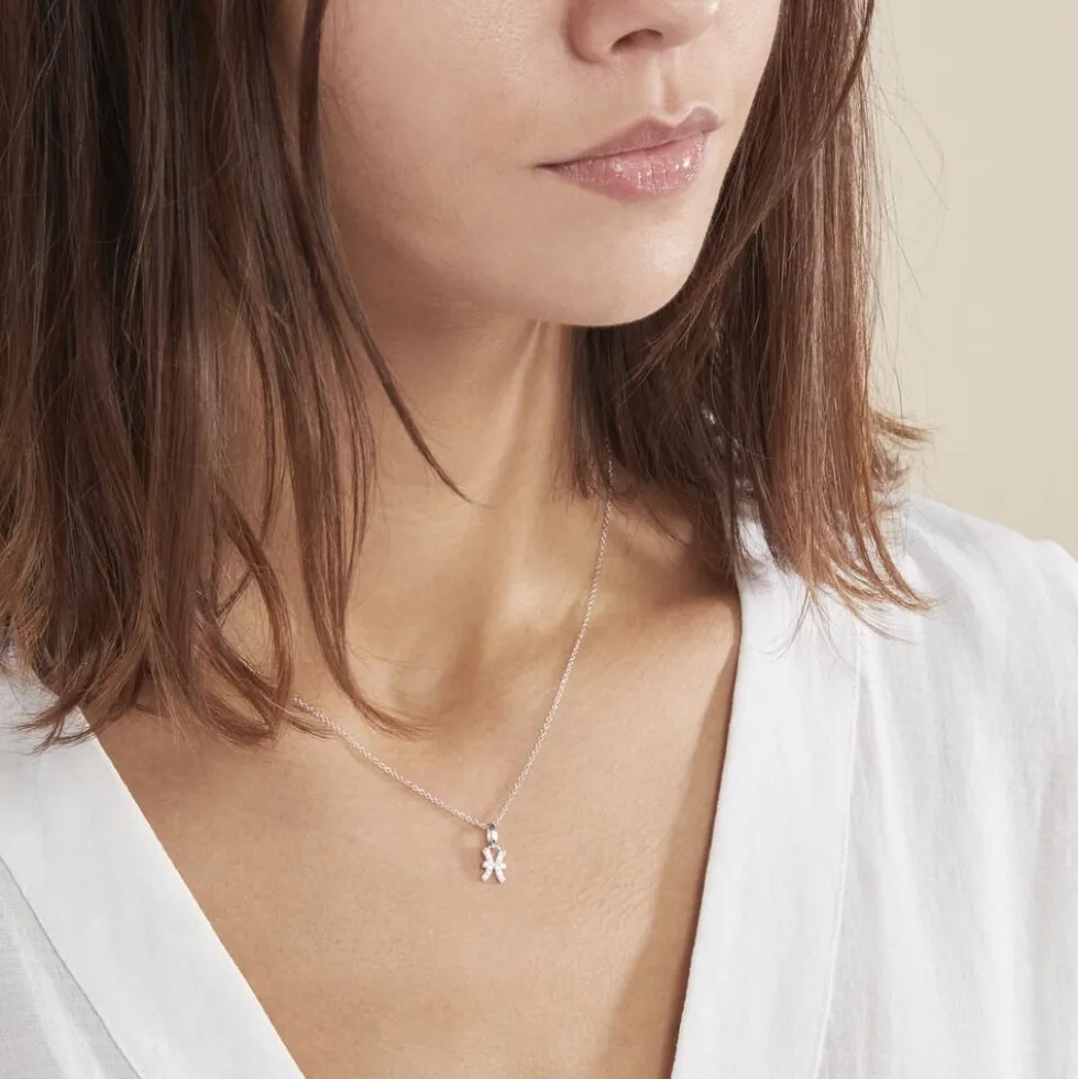 Collier Astra Argent Blanc Oxyde De Zirconium