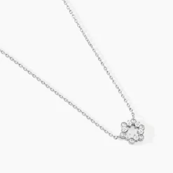 Collier Astrea Argent Blanc Oxyde De Zirconium