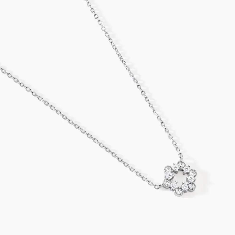 Collier Astrea Argent Blanc Oxyde De Zirconium