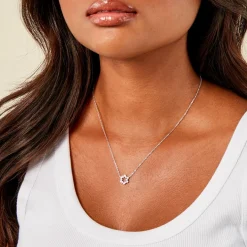 Collier Astrea Argent Blanc Oxyde De Zirconium