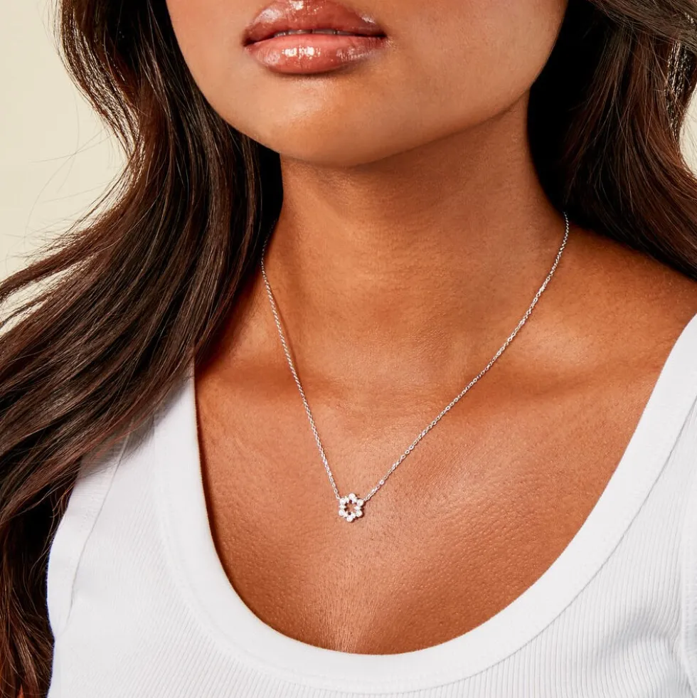 Collier Astrea Argent Blanc Oxyde De Zirconium