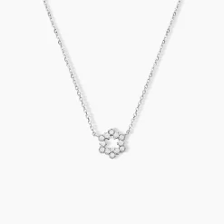 Collier Astrea Argent Blanc Oxyde De Zirconium