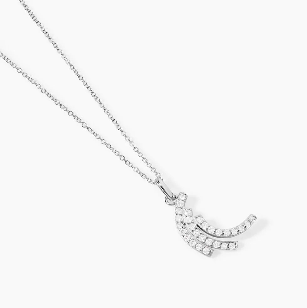 Collier Augustus Argent Blanc Oxyde De Zirconium