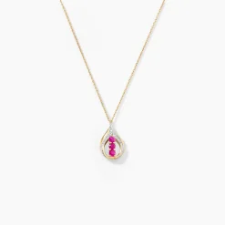 Collier Aurora Or Jaune Rubis Et Diamant