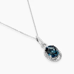 Collier Ayanna Or Blanc Topaze Et Oxyde De Zirconium