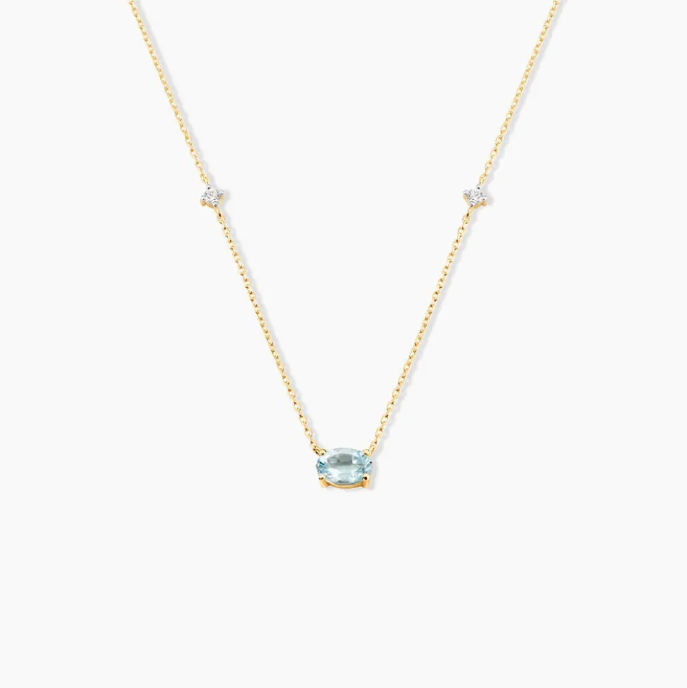 Collier Ayomide Or Jaune Topaze Oxyde De Zirconium
