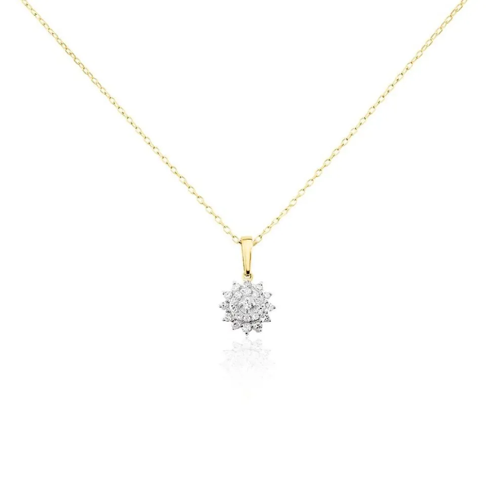 Collier Barbra Or Jaune Diamant