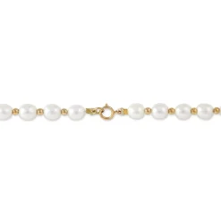 Collier Billes Or Jaune Perle De Culture