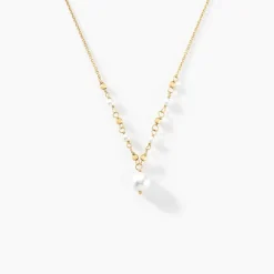 Collier Bindy Or Jaune Perle De Culture