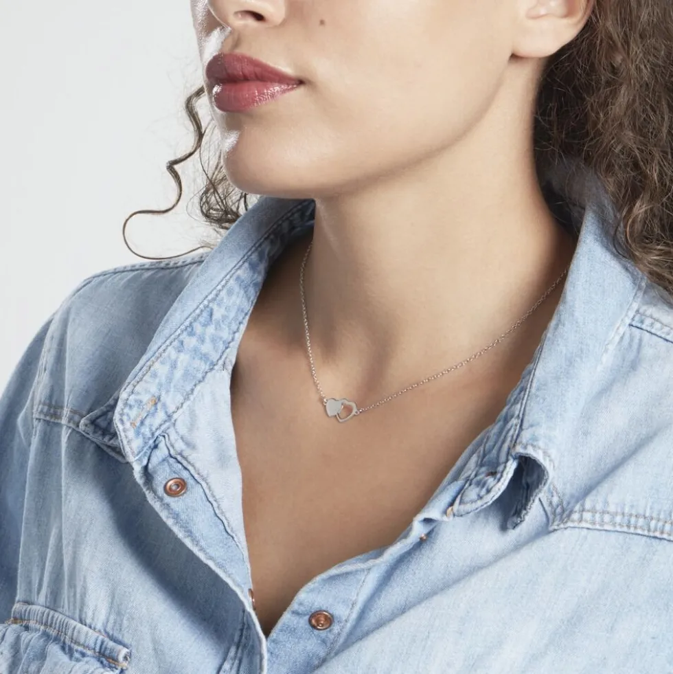 Collier Blandine Argent Blanc