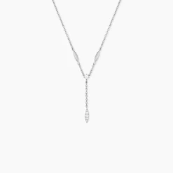 Collier Bormana Argent Blanc Oxyde De Zirconium