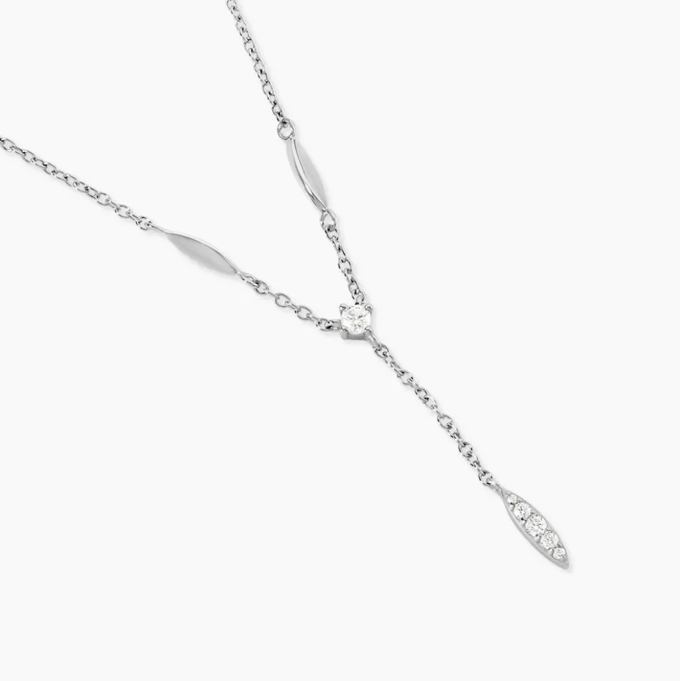 Collier Bormana Argent Blanc Oxyde De Zirconium