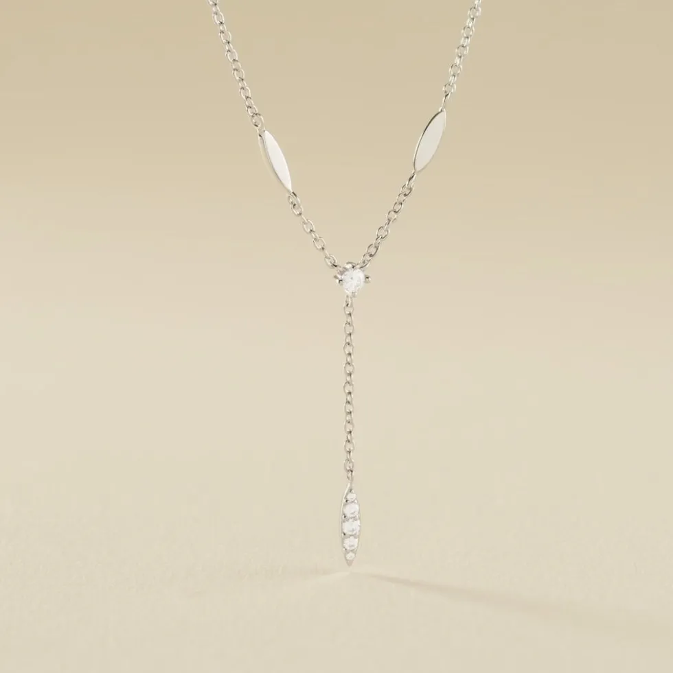 Collier Bormana Argent Blanc Oxyde De Zirconium