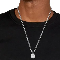 Collier Boss North Acier Blanc