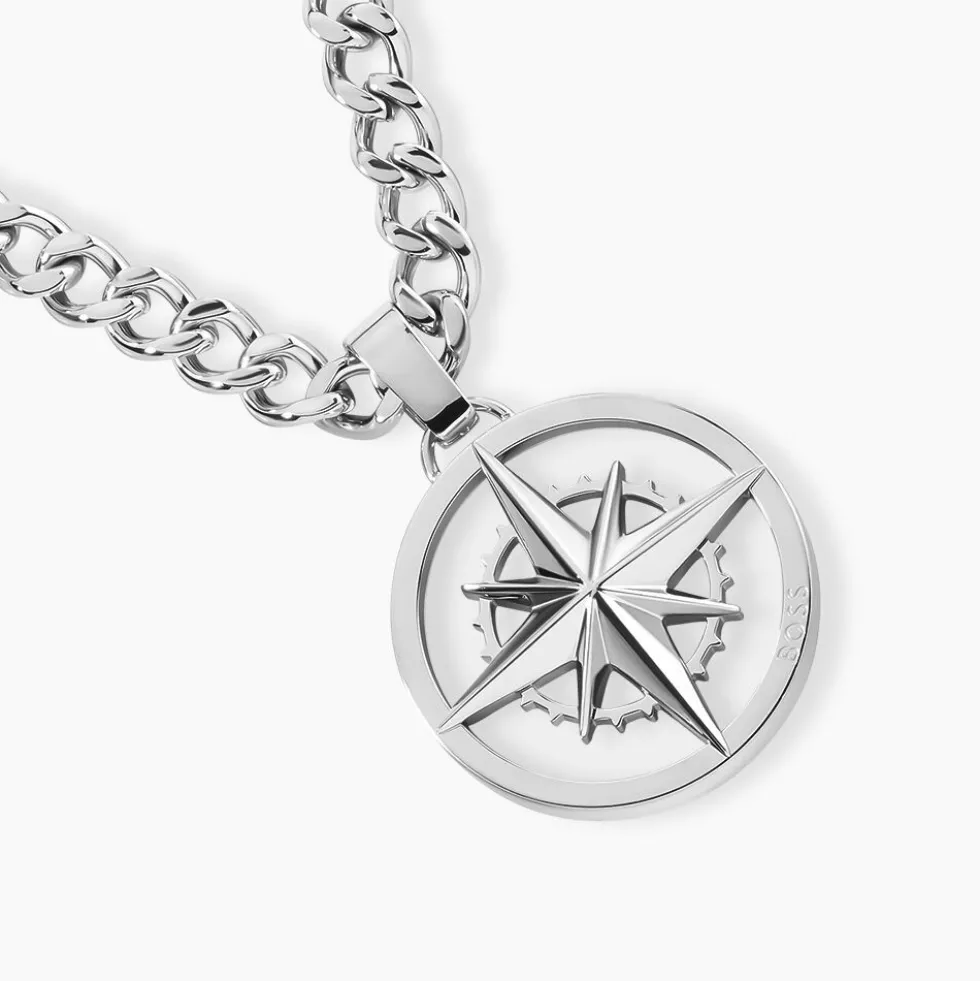 Collier Boss North Acier Blanc