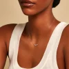 Collier Brannon Or Jaune Oxyde De Zirconium