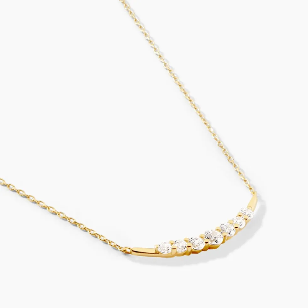 Collier Brannon Or Jaune Oxyde De Zirconium