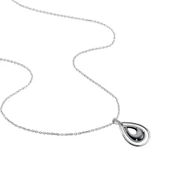 Collier Brewen Argent Blanc Céramique Et Oxyde De Zirconium