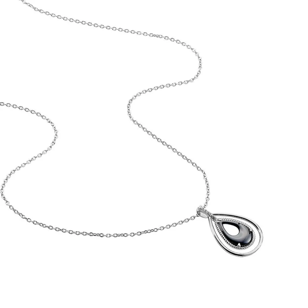 Collier Brewen Argent Blanc Céramique Et Oxyde De Zirconium