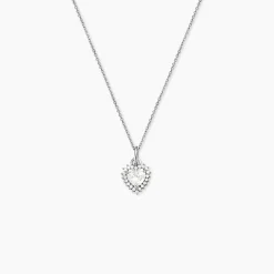Collier Calvi Argent Blanc Oxyde De Zirconium