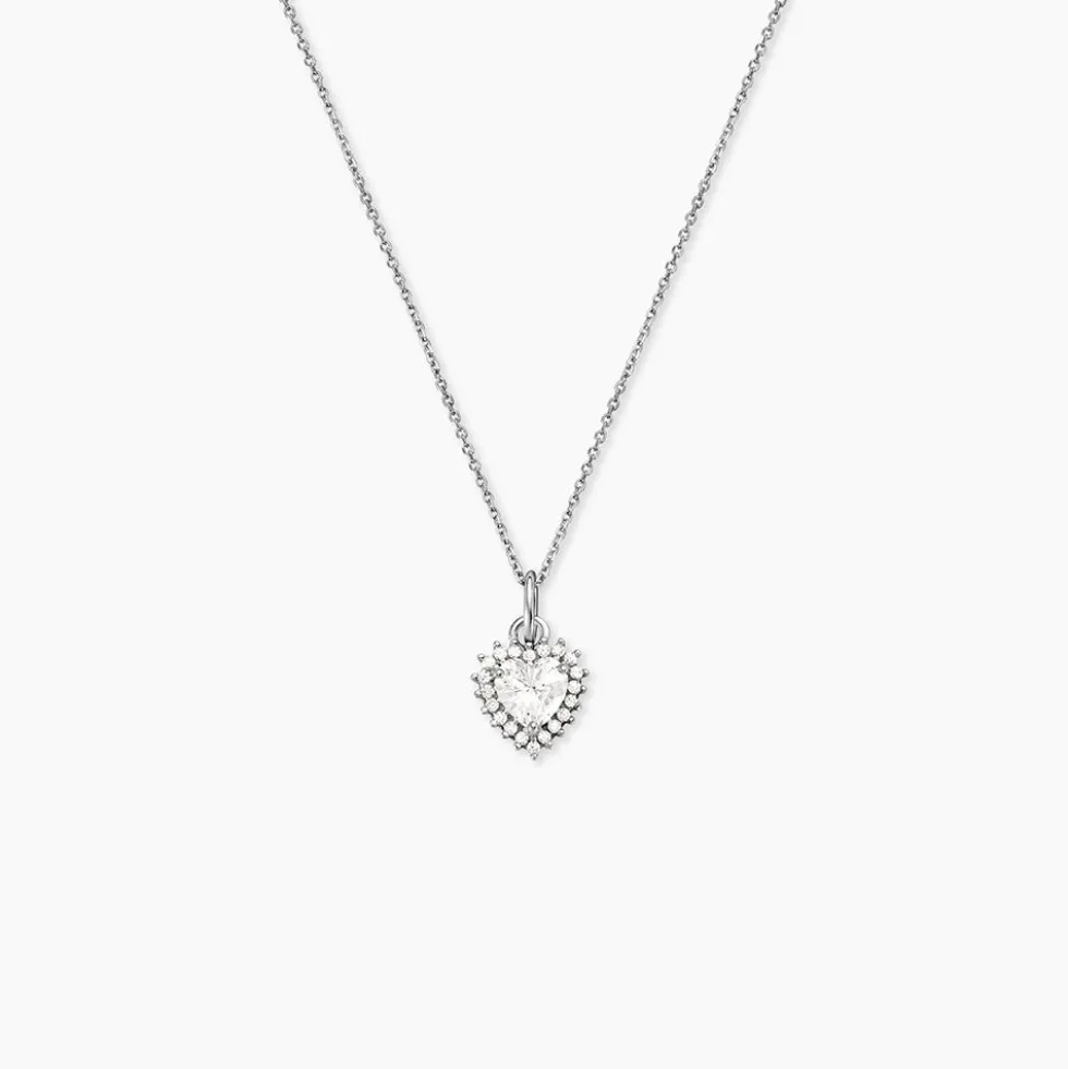 Collier Calvi Argent Blanc Oxyde De Zirconium