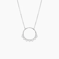 Collier Camil Argent Blanc Oxyde De Zirconium
