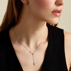 Collier Capella Argent Blanc Oxyde De Zirconium