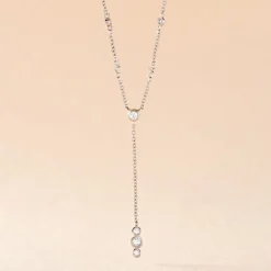 Collier Capella Argent Blanc Oxyde De Zirconium