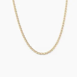 Collier Capucin Or Jaune Maille Marine Plate
