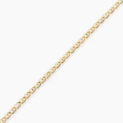 Collier Capucin Or Jaune Maille Marine Plate