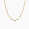 Collier Capucin Or Jaune Maille Marine Plate
