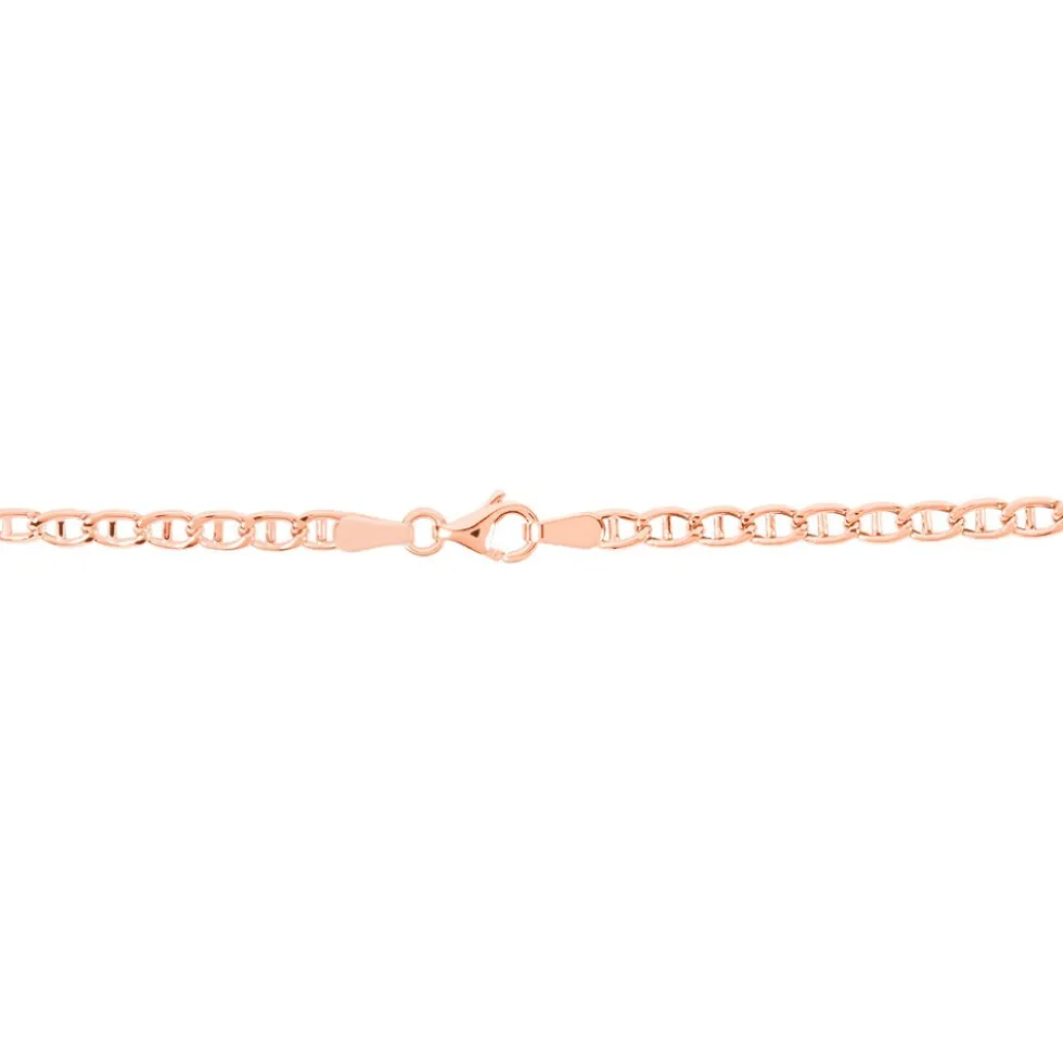 Collier Capucin Or Rose Maille Marine Plate