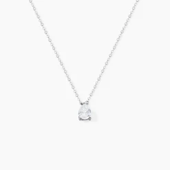 Collier Carolyn Argent Blanc Oxyde De Zirconium