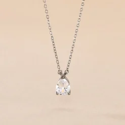 Collier Carolyn Argent Blanc Oxyde De Zirconium