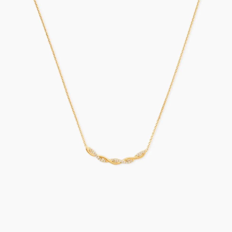 Collier Carolyne Or Jaune Oxyde De Zirconium