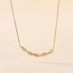 Collier Carolyne Or Jaune Oxyde De Zirconium