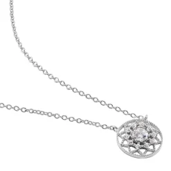 Collier Cassandria Argent Blanc Oxyde De Zirconium
