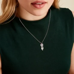 Collier Catchy Argent Blanc