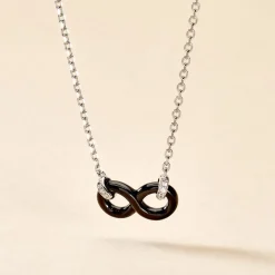 Collier Celinia Argent Blanc Céramique Et Oxyde De Zirconium