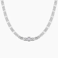 Collier Chanelle Argent Blanc Oxyde De Zirconium