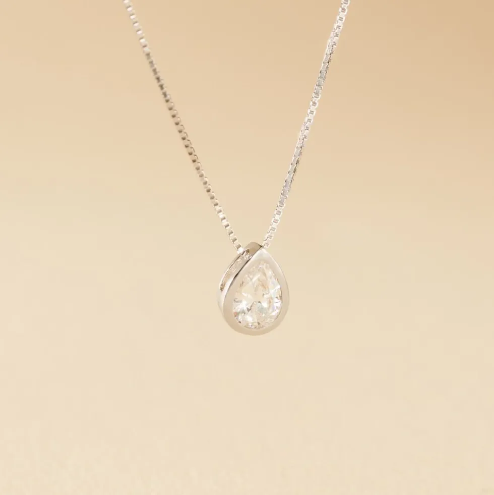 Collier Cherice Argent Blanc Oxyde De Zirconium