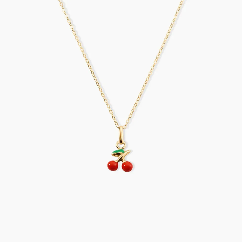 Collier Cherry Cerise Or Jaune