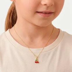 Collier Cherry Cerise Or Jaune