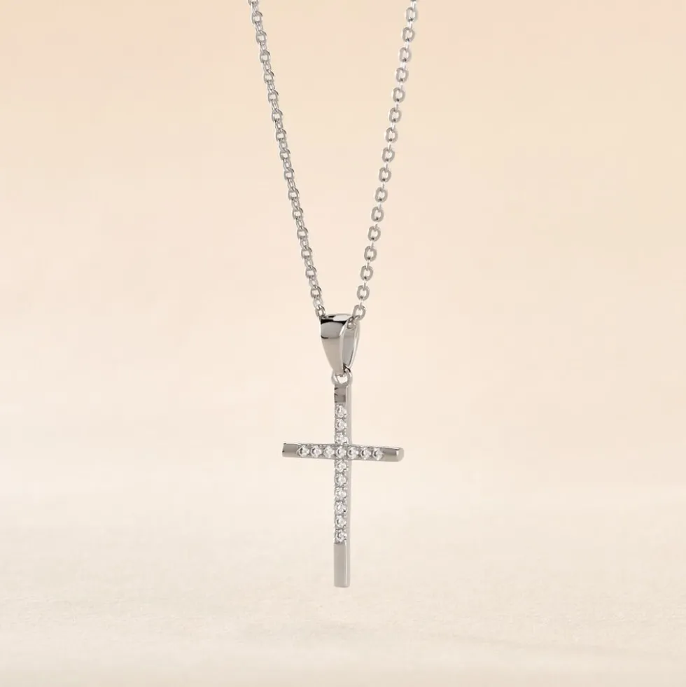 Collier Chirsta Argent Blanc Oxyde De Zirconium