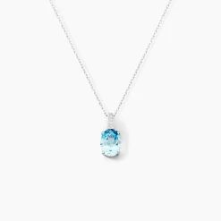 Collier Cindy Or Blanc Topaze Oxyde De Zirconium