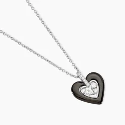 Collier Clarah Argent Blanc Céramique Et Oxyde De Zirconium