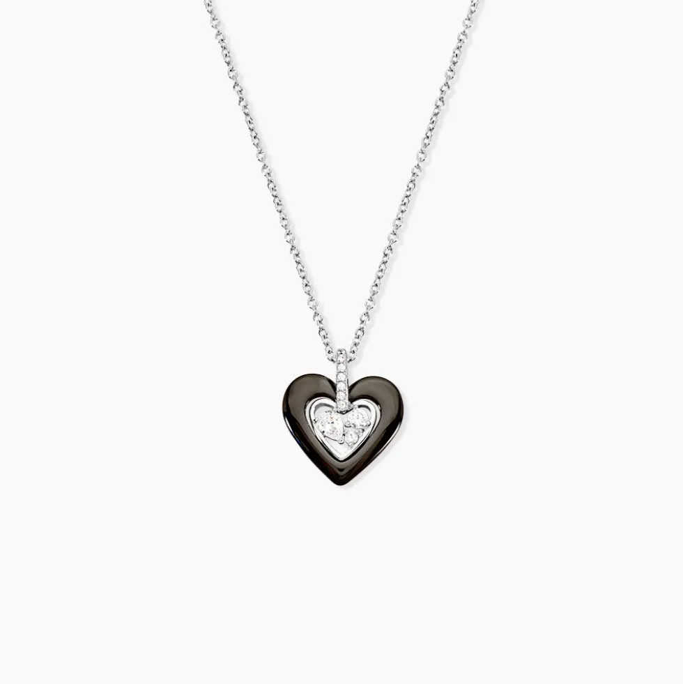 Collier Clarah Argent Blanc Céramique Et Oxyde De Zirconium